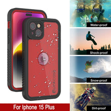 Load image into Gallery viewer, Funda impermeable IP68 para iPhone 16 Plus, Punkcase [Roja] [Serie StudStar] [Ajuste ajustado]

