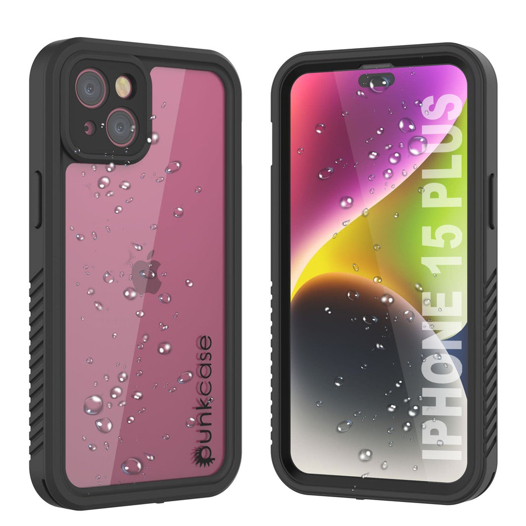 Funda impermeable IP68 para iPhone 16 Plus, Punkcase [Transparente] [Serie StudStar] [Ajuste fino] [A prueba de suciedad]