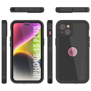 Funda impermeable IP68 para iPhone 16 Plus, Punkcase [Negra] [Serie StudStar] [Ajuste ajustado]