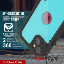 Load image into Gallery viewer, Funda impermeable IP68 para iPhone 16 Plus, Punkcase [azul verdoso] [Serie StudStar] [Ajuste ajustado]
