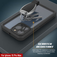 Cargar imagen en el visor de la galería, Funda a prueba de agua iPhone 15 Pro Max, Punkcase [Extreme Series] Cubierta con Armadura y Protector de Pantalla Incorporado [Azul Marino]
