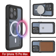 Cargar imagen en el visor de la galería, Productos Funda impermeable para iPhone 15 Pro Max, Punkcase [Extreme Series] cubierta armadura con protector de pantalla incorporado [verde claro]
