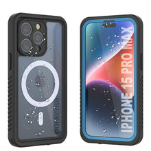 Cargar imagen en el visor de la galería, Productos iPhone 15 Pro Max Funda Impermeable, Punkcase [Serie Extrema] Cubierta de Armadura con Protector de Pantalla Incorporado [Azul Claro]

