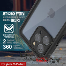 Cargar imagen en el visor de la galería, Funda a prueba de agua iPhone 15 Pro Max, Punkcase [Extreme Series] Cubierta con Armadura y Protector de Pantalla Incorporado [Azul Marino]
