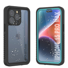 Cargar imagen en el visor de la galería, Carcasa resistente al agua para iPhone 15 Pro Max, Punkcase [Serie Extrema] Cubierta de Armadura con Protector de Pantalla Incorporado [Turquesa]
