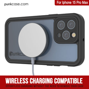 Funda impermeable IP68 para iPhone 16 Pro Max, Punkcase [Transparente] [Serie StudStar] [Ajuste fino] [A prueba de suciedad]