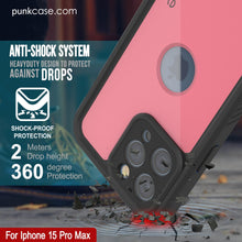 Cargar imagen en el visor de la galería, Funda impermeable IP68 para iPhone 16 Pro Max, Punkcase [rosa] [Serie StudStar] [Ajuste fino] [A prueba de suciedad]
