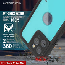Cargar imagen en el visor de la galería, Funda impermeable IP68 para iPhone 16 Pro Max, Punkcase [azul verdoso] [Serie StudStar] [Ajuste ajustado]
