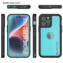 Cargar imagen en el visor de la galería, Funda impermeable IP68 para iPhone 16 Pro Max, Punkcase [azul verdoso] [Serie StudStar] [Ajuste ajustado]
