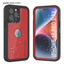 Cargar imagen en el visor de la galería, Funda impermeable IP68 para iPhone 16 Pro Max, Punkcase [Roja] [Serie StudStar] [Ajuste ajustado]
