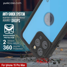 Cargar imagen en el visor de la galería, Funda impermeable IP68 para iPhone 16 Pro Max, Punkcase [Azul claro] [Serie StudStar] [Ajuste fino] [A prueba de suciedad]
