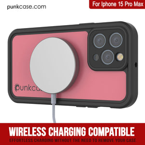Funda impermeable IP68 para iPhone 16 Pro Max, Punkcase [rosa] [Serie StudStar] [Ajuste fino] [A prueba de suciedad]