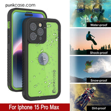 Cargar imagen en el visor de la galería, Funda impermeable IP68 para iPhone 16 Pro Max, Punkcase [Verde claro] [Serie StudStar] [Ajuste fino] [A prueba de suciedad]
