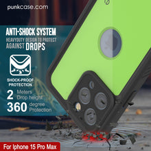 Cargar imagen en el visor de la galería, Funda impermeable IP68 para iPhone 16 Pro Max, Punkcase [Verde claro] [Serie StudStar] [Ajuste fino] [A prueba de suciedad]
