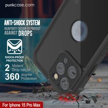 Cargar imagen en el visor de la galería, Funda impermeable IP68 para iPhone 16 Pro Max, Punkcase [Negra] [Serie StudStar] [Ajuste ajustado]
