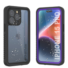 Cargar imagen en el visor de la galería, Funda impermeable para iPhone 15 Pro, Punkcase [Serie Extrema] Cubierta resistente con protector de pantalla incorporado [Morado]
