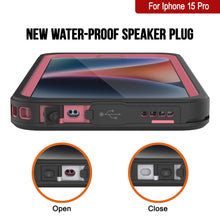 Cargar imagen en el visor de la galería, Funda impermeable para iPhone 15 Pro, de Punkcase [Serie Extreme] con funda protectora resistente y protector de pantalla incorporado [rosa].

