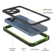 Cargar imagen en el visor de la galería, Funda impermeable para iPhone 15 Pro, Punkcase [Serie Extrema] Cubierta protectora blindada con protector de pantalla incorporado [Verde claro]
