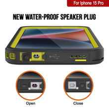 Cargar imagen en el visor de la galería, Funda resistente al agua para iPhone 15 Pro, Punkcase [Serie Extrema] Cubierta blindada con protector de pantalla incorporado [Amarillo]
