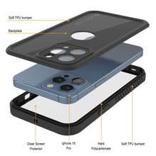 Cargar imagen en el visor de la galería, Funda impermeable IP68 para iPhone 16 Pro, Punkcase [Negra] [Serie StudStar] [Ajuste ajustado]
