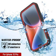 Load image into Gallery viewer, Funda impermeable IP68 para iPhone 16 Pro, Punkcase [Roja] [Serie StudStar] [Ajuste ajustado]
