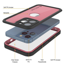 Cargar imagen en el visor de la galería, Funda impermeable IP68 para iPhone 16 Pro, Punkcase [rosa] [Serie StudStar] [Ajuste fino] [A prueba de suciedad]
