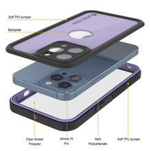 Cargar imagen en el visor de la galería, Funda impermeable IP68 para iPhone 16 Pro, Punkcase [Lila] [Serie StudStar] [Ajuste fino] [A prueba de suciedad]

