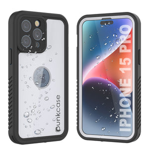 Funda impermeable IP68 para iPhone 16 Pro, Punkcase [blanca] [Serie StudStar] [Ajuste fino] [A prueba de suciedad]