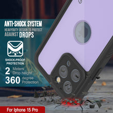 Cargar imagen en el visor de la galería, Funda impermeable IP68 para iPhone 16 Pro, Punkcase [Lila] [Serie StudStar] [Ajuste fino] [A prueba de suciedad]
