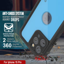 Cargar imagen en el visor de la galería, Funda impermeable IP68 para iPhone 16 Pro, Punkcase [Azul claro] [Serie StudStar] [Ajuste fino] [A prueba de suciedad]
