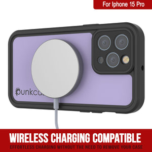 Funda impermeable IP68 para iPhone 16 Pro, Punkcase [Lila] [Serie StudStar] [Ajuste fino] [A prueba de suciedad]