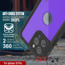 Cargar imagen en el visor de la galería, Funda impermeable IP68 para iPhone 16 Pro, Punkcase [morada] [Serie StudStar] [Ajuste fino] [A prueba de suciedad]
