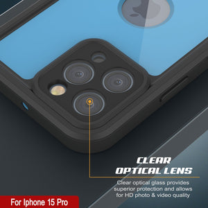 Funda impermeable IP68 para iPhone 16 Pro, Punkcase [Azul claro] [Serie StudStar] [Ajuste fino] [A prueba de suciedad]