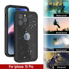 Cargar imagen en el visor de la galería, Funda impermeable IP68 para iPhone 16 Pro, Punkcase [Negra] [Serie StudStar] [Ajuste ajustado]
