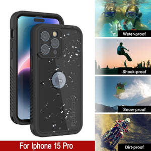 Funda impermeable IP68 para iPhone 16 Pro, Punkcase [Negra] [Serie StudStar] [Ajuste ajustado]
