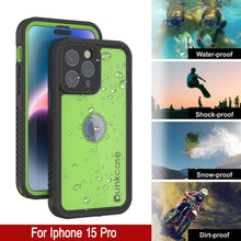 Cargar imagen en el visor de la galería, Funda impermeable IP68 para iPhone 16 Pro, Punkcase [Verde claro] [Serie StudStar] [Ajuste fino] [A prueba de suciedad]
