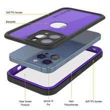 Cargar imagen en el visor de la galería, Funda impermeable IP68 para iPhone 16 Pro, Punkcase [morada] [Serie StudStar] [Ajuste fino] [A prueba de suciedad]
