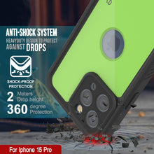 Cargar imagen en el visor de la galería, Funda impermeable IP68 para iPhone 16 Pro, Punkcase [Verde claro] [Serie StudStar] [Ajuste fino] [A prueba de suciedad]
