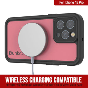 Funda impermeable IP68 para iPhone 16 Pro, Punkcase [rosa] [Serie StudStar] [Ajuste fino] [A prueba de suciedad]
