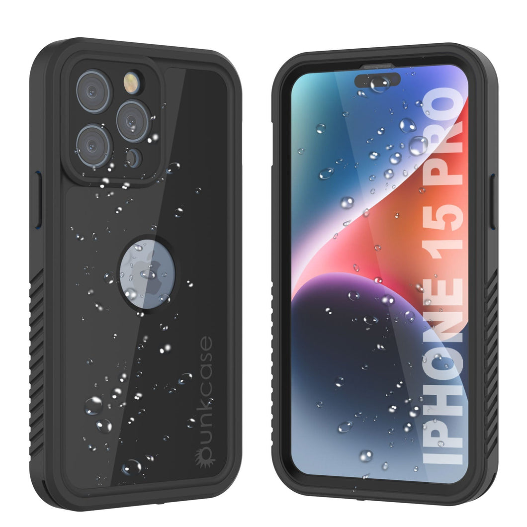 Funda impermeable IP68 para iPhone 16 Pro, Punkcase [Negra] [Serie StudStar] [Ajuste ajustado]