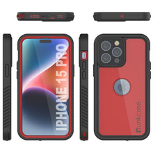 Load image into Gallery viewer, Funda impermeable IP68 para iPhone 16 Pro, Punkcase [Roja] [Serie StudStar] [Ajuste ajustado]
