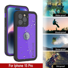 Cargar imagen en el visor de la galería, Funda impermeable IP68 para iPhone 16 Pro, Punkcase [morada] [Serie StudStar] [Ajuste fino] [A prueba de suciedad]

