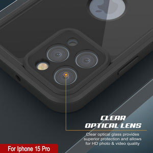 Funda impermeable IP68 para iPhone 16 Pro, Punkcase [Negra] [Serie StudStar] [Ajuste ajustado]