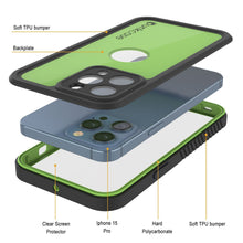 Cargar imagen en el visor de la galería, Funda impermeable IP68 para iPhone 16 Pro, Punkcase [Verde claro] [Serie StudStar] [Ajuste fino] [A prueba de suciedad]
