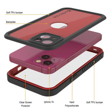 Load image into Gallery viewer, Funda impermeable IP68 para iPhone 16, Punkcase [Roja] [Serie StudStar] [Ajuste ajustado]
