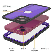 Load image into Gallery viewer, Funda impermeable IP68 para iPhone 16, Punkcase [morada] [Serie StudStar] [Ajuste fino] [A prueba de suciedad]
