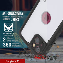 Load image into Gallery viewer, Funda impermeable IP68 para iPhone 16, Punkcase [blanca] [Serie StudStar] [Ajuste fino] [A prueba de suciedad]
