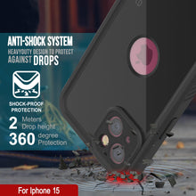 Load image into Gallery viewer, Funda impermeable IP68 para iPhone 16, Punkcase [Negra] [Serie StudStar] [Ajuste ajustado]
