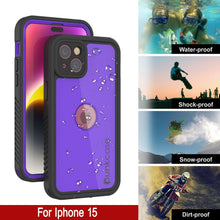 Load image into Gallery viewer, Funda impermeable IP68 para iPhone 16, Punkcase [morada] [Serie StudStar] [Ajuste fino] [A prueba de suciedad]
