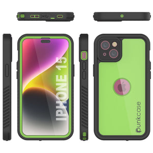 Funda impermeable IP68 para iPhone 16, Punkcase [Verde claro] [Serie StudStar] [Ajuste fino] [A prueba de suciedad]